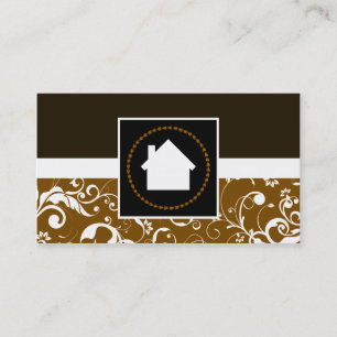 Carte De Visite Maison professionnelle de damassé de vrai agent