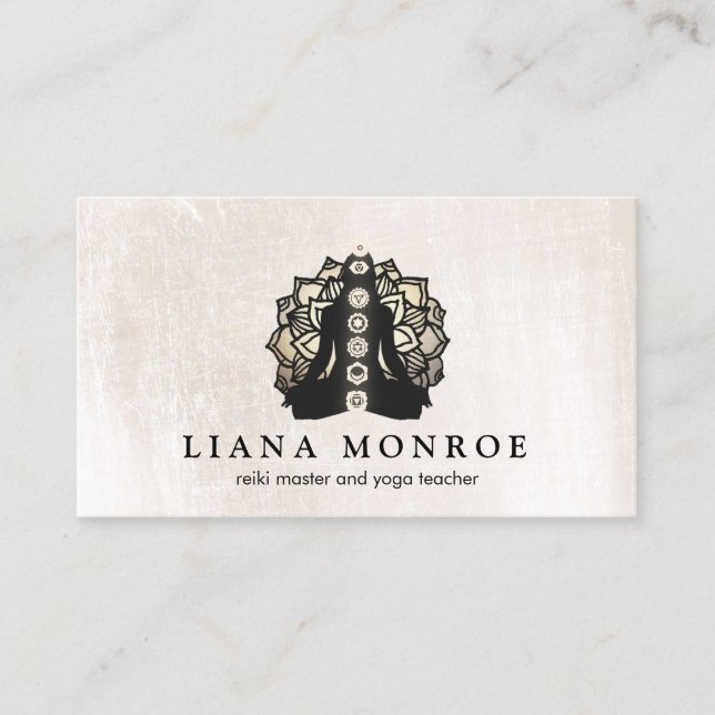 Carte De Visite Maître de Reiki et instructeur de Yoga Chakra Lotu (Devant)