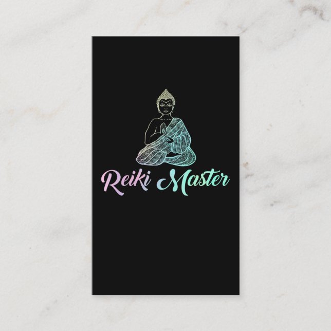 Carte De Visite Maître de Reiki Méditation de Bouddha Spirituel (Devant)