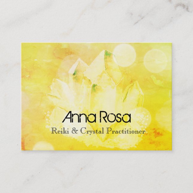 Carte De Visite Maître en cristal spirituel de Reiki de yoga de (Devant)