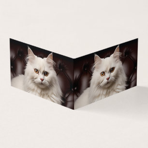 Carte De Visite Majestic white cat