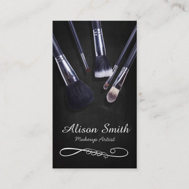 Carte De Visite Makeup Artist brushes/Cosmetic Brushes (Devant)