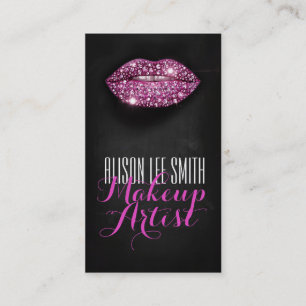 Carte De Visite Makeup Artist/Diamonds Sparkle Lips