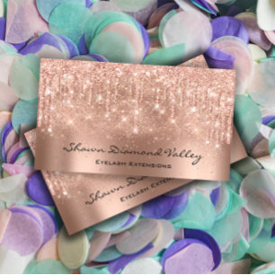 Carte De Visite Makeup Artist Lashes goutte Rose Blush Powder