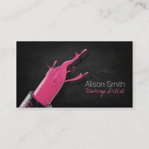 Carte De Visite Makeup Artist/Pink Lipstick