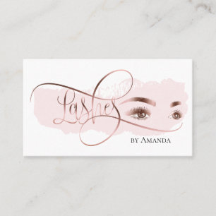Carte De Visite Makeup Eyebrow Eyes Lashes Rose Gold