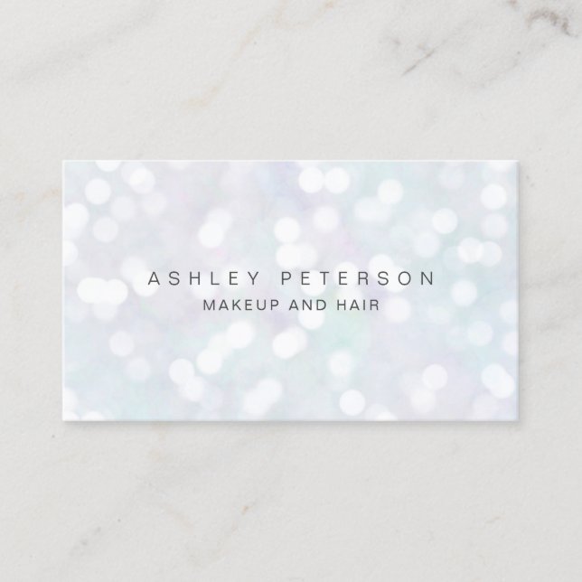 Carte De Visite Makeup moderne nacré pastel parties scintillant bo (Devant)