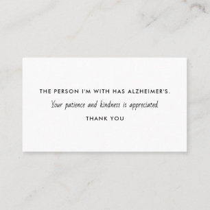 Carte De Visite Maladie de la maladie d'Alzheimer Information sur 