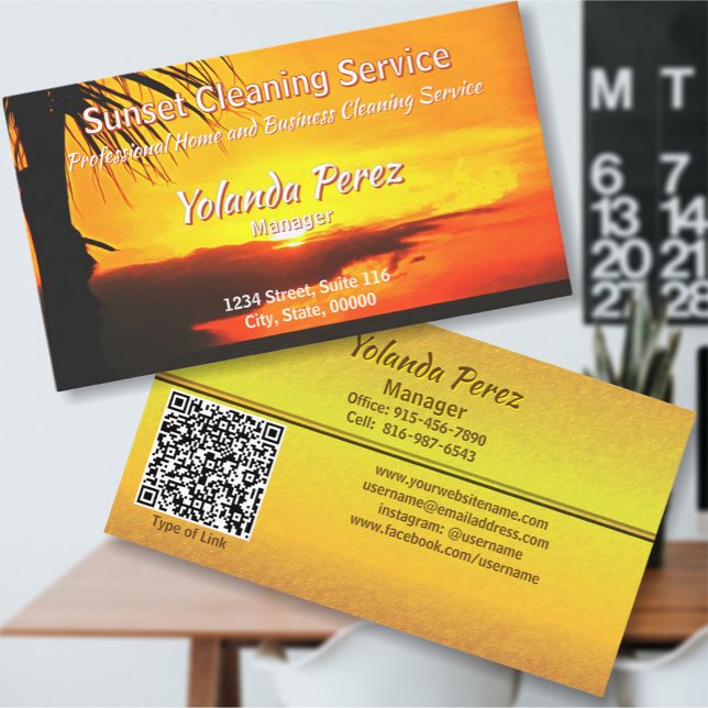 Carte De Visite Malecon Sunset 2441 Code QR (Créateur téléchargé)
