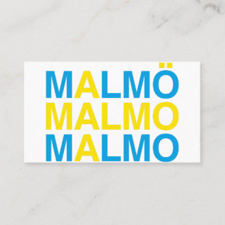 Carte De Visite MALMO Swedish Flag