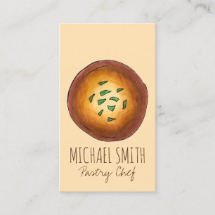 Carte De Visite Malpua Indian Pancake Mithai Chef pâtissier sucré