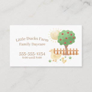 Carte De Visite Maman mignonne et bébé canard professionnel de la 