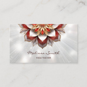 Carte De Visite Mandala 3D Gold rouge