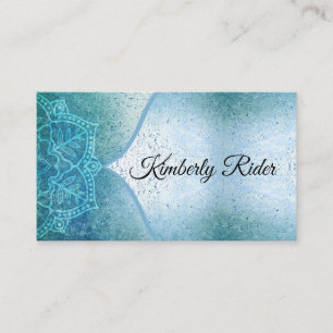 Carte De Visite Mandala bleu