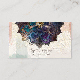 Carte De Visite Mandala, Confetti Aquarelle brosse