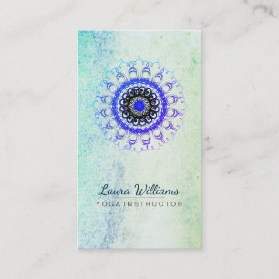 Carte De Visite Mandala Damask Lotus Méditation Fleur Holistique