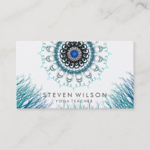 Carte De Visite Mandala Damask Yoga Holistic Méditation Massage