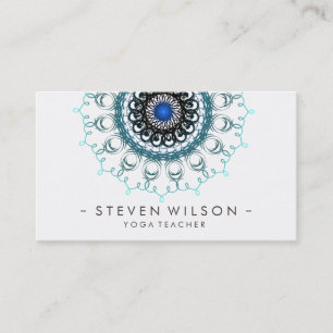Carte De Visite Mandala Damask Yoga Holistic Méditation Massage