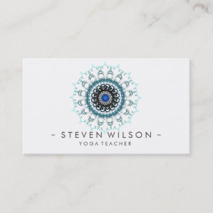 Carte De Visite Mandala Damask Yoga Holistic Méditation Massage