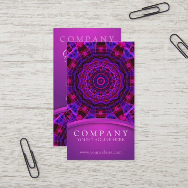 Carte De Visite Mandala de courant électrique (Devant/Arrière en situation)