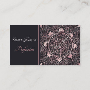 Carte De Visite Mandala de l'oeil rose noir