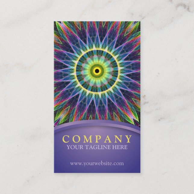 Carte De Visite Mandala d'oeil de fleur (Devant)