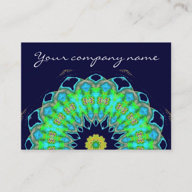 Carte De Visite mandala en couleurs (Devant)