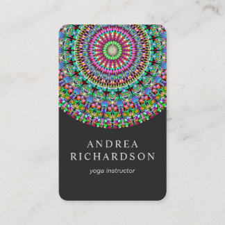 Carte De Visite Mandala floral coloré