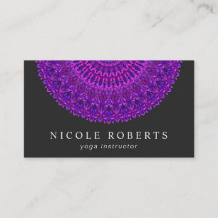 Carte De Visite Mandala floral pourpre
