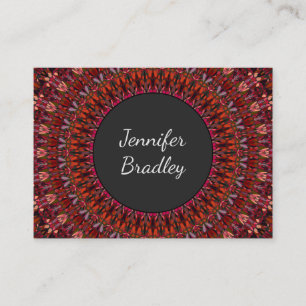 Carte De Visite Mandala foncé de jardin d'agrément