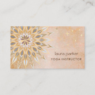 Carte De Visite Mandala Holistic Lotus Floral Zen Méditation Yoga