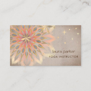 Carte De Visite Mandala Holistic Lotus Floral Zen Méditation Yoga