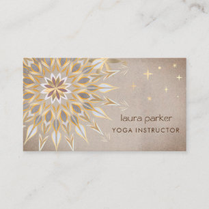 Carte De Visite Mandala Holistic Lotus Floral Zen Méditation Yoga