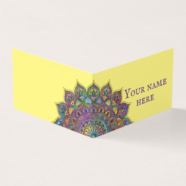 Carte De Visite Mandala Inde Style 1 (Extérieur)