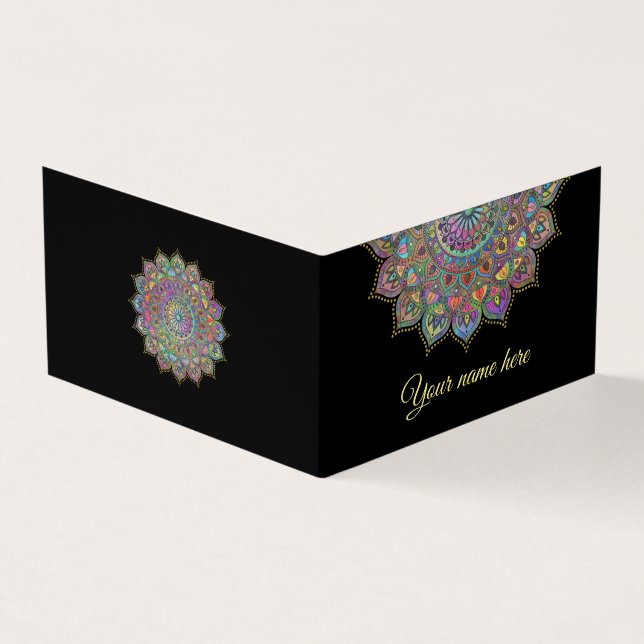Carte De Visite Mandala Inde Style 1 (Extérieur)