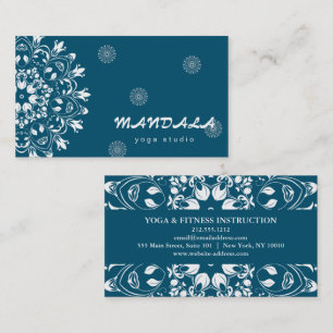 CARTE DE VISITE MANDALA LOGO CUSTOMISÉ YOGA INSTRUCTEUR