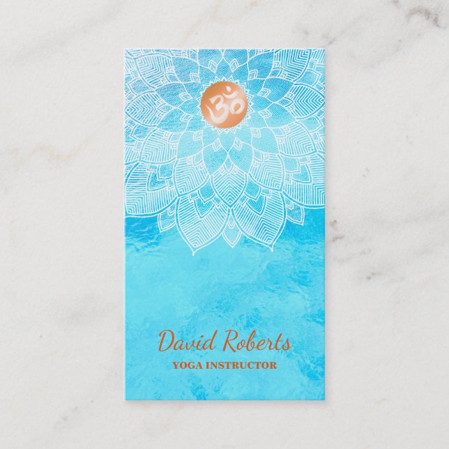 CARTE DE VISITE MANDALA LOGO CUSTOMISÉ YOGA INSTRUCTEUR (Devant)