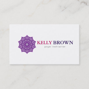 CARTE DE VISITE MANDALA LOGO CUSTOMISÉ YOGA INSTRUCTEUR