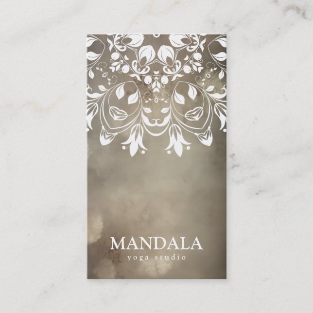 CARTE DE VISITE MANDALA LOGO CUSTOMISÉ YOGA INSTRUCTEUR (Devant)
