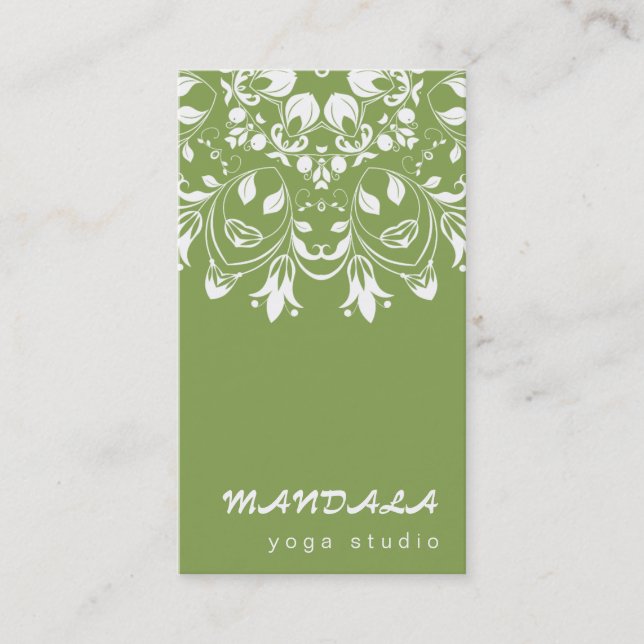 CARTE DE VISITE MANDALA LOGO CUSTOMISÉ YOGA INSTRUCTEUR (Devant)