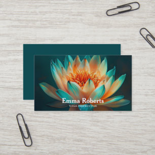 CARTE DE VISITE MANDALA LOTUS INSTRUCTEUR YOGA CUSTOMISÉ