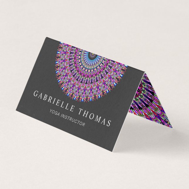Carte De Visite Mandala magique coloré (Devant)