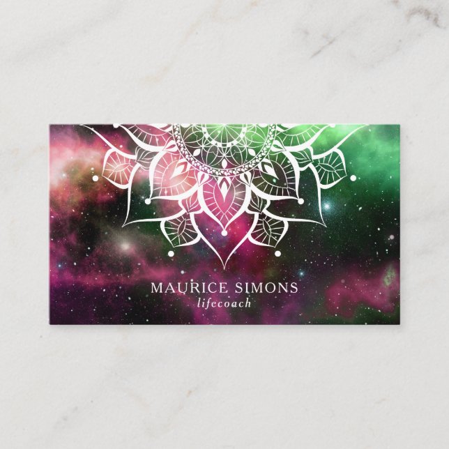 Carte De Visite Mandala Nebula Yoga Instructeur Yoga Enseignant Ze (Devant)