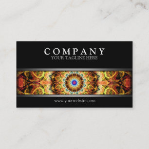 Carte De Visite Mandala ocre moderne