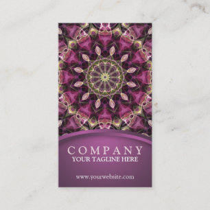 Carte De Visite Mandala pourpre de fleur