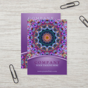 Carte De Visite Mandala pourpre de Lotus potelé