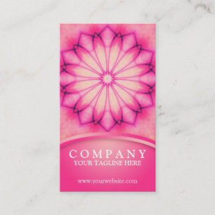 Carte De Visite Mandala rose d'encre