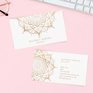 Carte De Visite Mandala Yoga Instructeur Yoga Professeur de Yoga