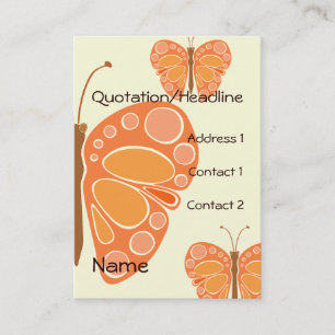 Carte De Visite Mandarin Orange 60s Papillon
