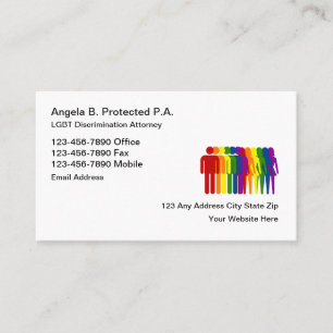 Carte De Visite Mandataire de discrimination de LGBT
